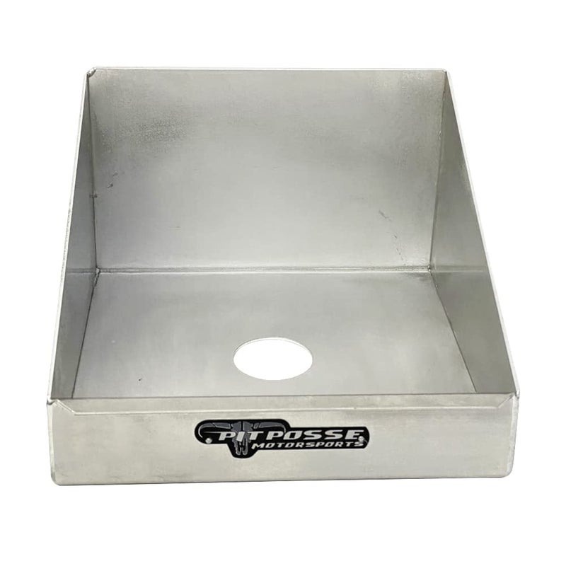 Pit Posse 474 Rag in a Box Dispenser Holder Rack - Made in USA - Paper Towel Garage Race Trailer Mechanics Shop Storage Workspace Aluminum Organizer (Silver) Small Size 9.5L x9.5W x 6H - Image 3